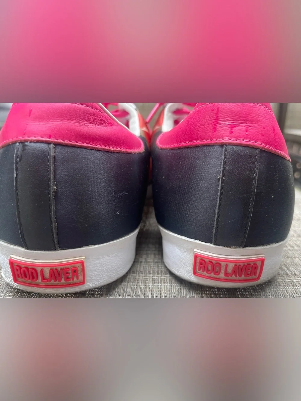 VINTAGE ADIDAS ROD LAVER MENS SIZE 13.5 TENNIS GRAPICS PRINT SHOES